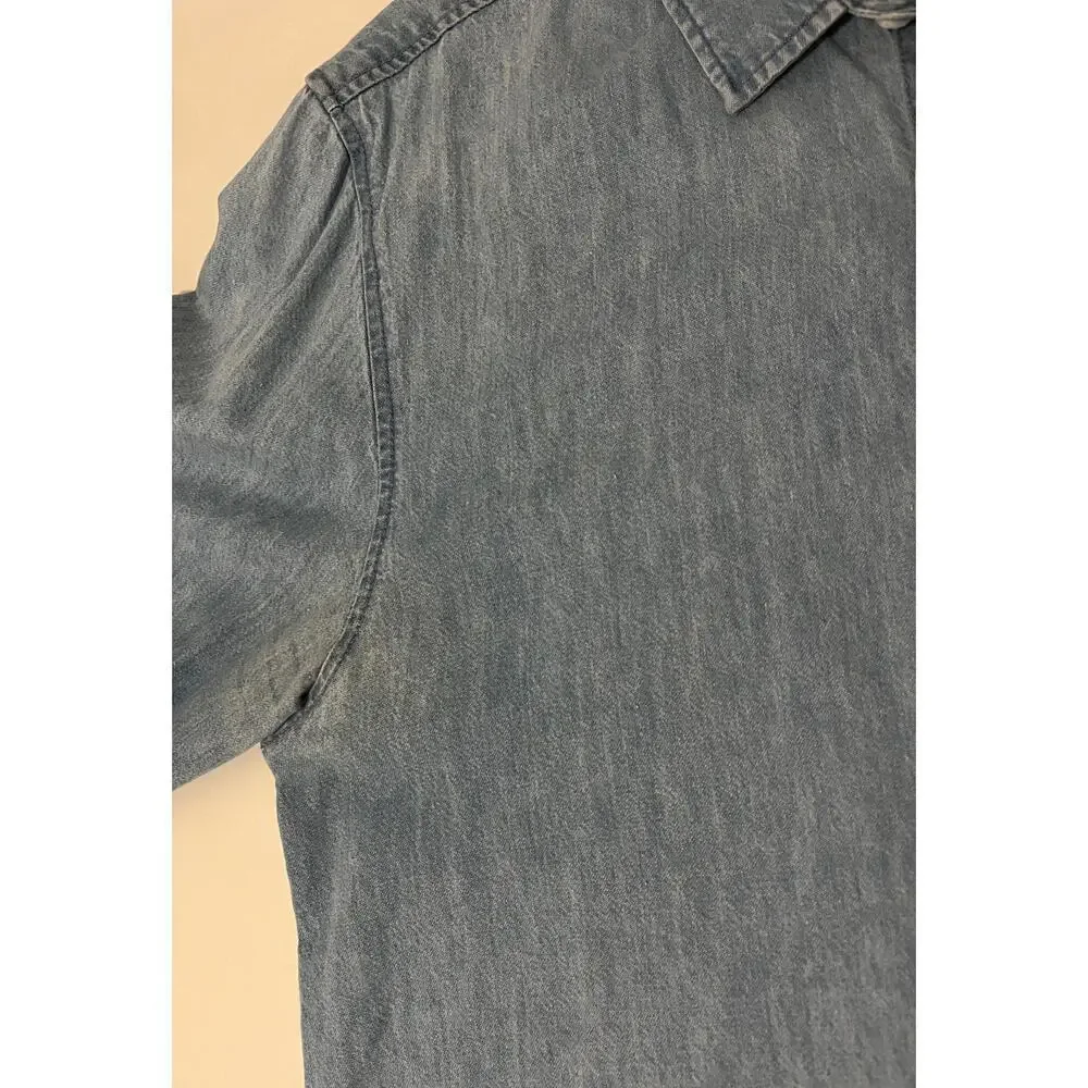 Topman Mens Chambray Button Down Top